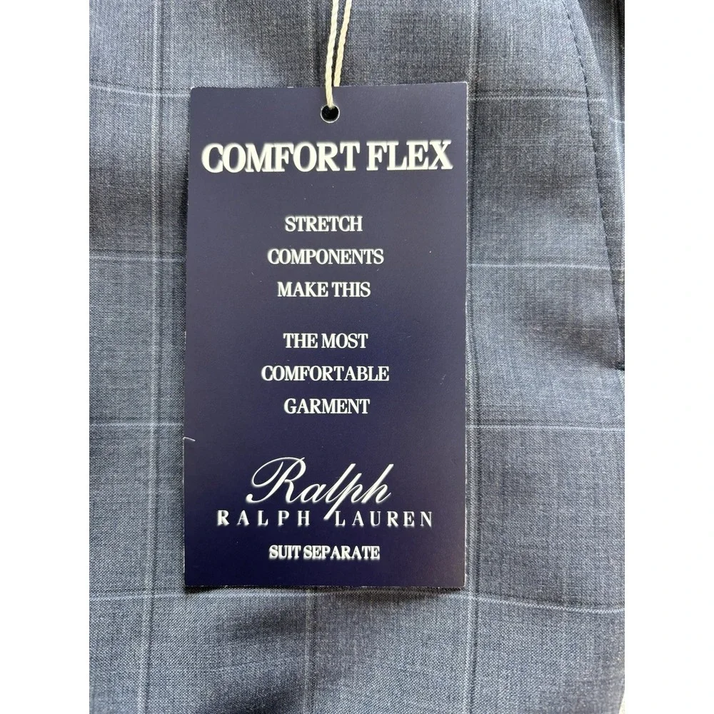 Lauren Ralph Lauren‎ Mens Comfort Flex Pants Wool Blend 54 W Unhemmed 36 In Seam - Picture 12 of 13